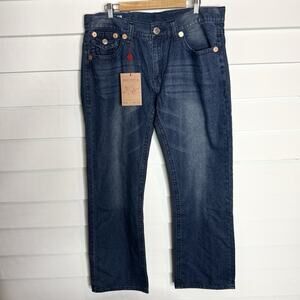 TRUE RELIGION BILLY SUPER T Big Flap Bootcut Relaxed Men's Jeans 40 x 33 NWT